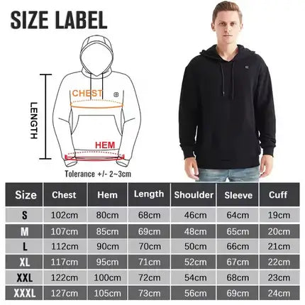 WinterGlow™ Navigator: Men's USB Heated Fleece Hoodie (Electric Heating Sweatshirt)